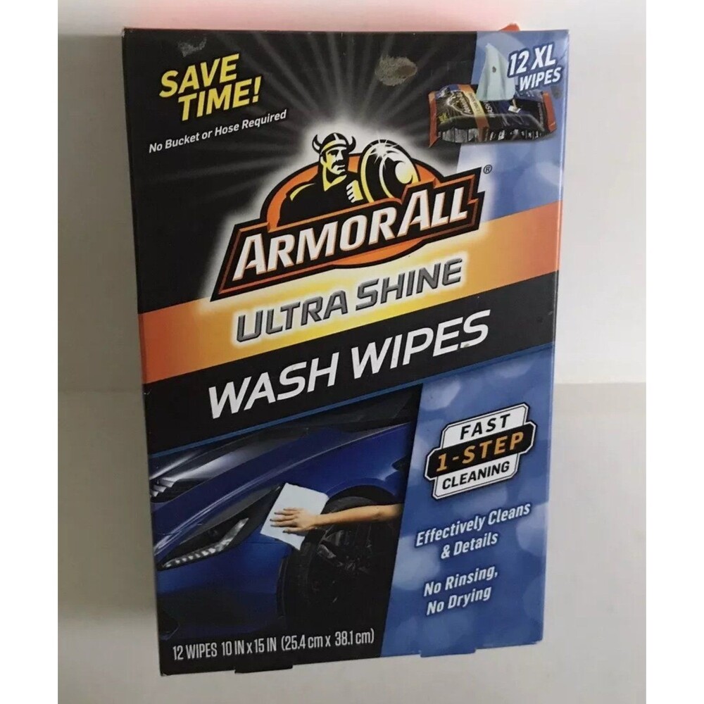 Armor All Ultra Shine Car Wash Wipes Armorall XL Extra Large Cleaning Exterior